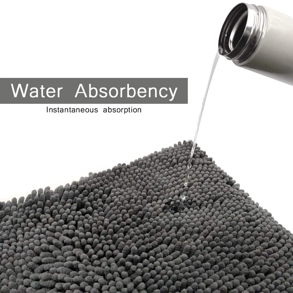 Grey Area Rugs 3x5 feet Mats Gray Indoor Shaggy Ultra Soft Water Absorbent